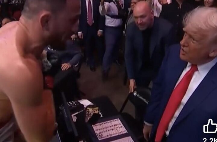 (Video) Watch how Donald Trump congratulated Merab on his victory