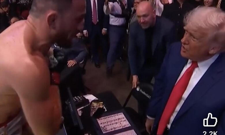 (Video) Watch how Donald Trump congratulated Merab on his victory